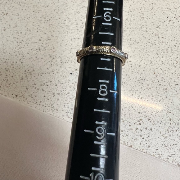 “Hidalgo” Gold Over Sterling Silver & CZ Eternity Band - Picture 4 of 4